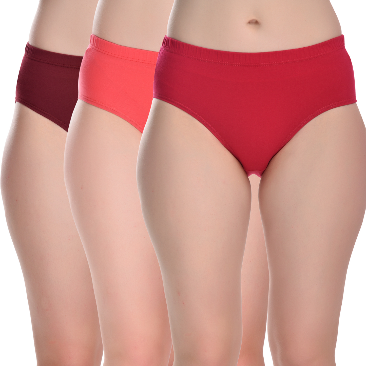 Women High Coverage Cotton Hipsters (Pack of 3)